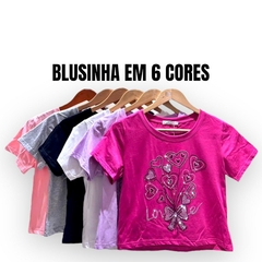 Blusinha Cropped Feminina Camiseta T-Shirt Blusa Estilosa na internet