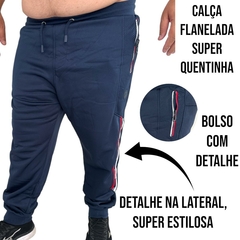 Calça Masculina Helanca Plus Size Gangster Importada Flanelada - comprar online