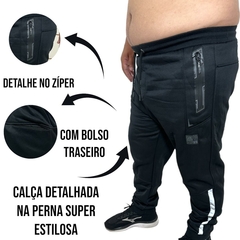 Imagem do Calça De Moletom Masculina Helanca Gangster Plus Size Frio