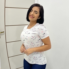 Blusinha Feminina T-shirt importada Baby Look Premium na internet