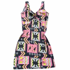 Vestido Regata Tamanho Grande Estampado Plus Size Visco