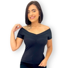 Blusa Blusinha Feminina Canelada Manguinha Basica Com Bojo - ANJ MODAS