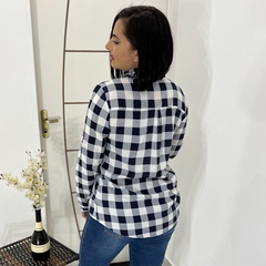 Camisa Xadrez Feminina Blusa Camiseta Manga Longa Junina - comprar online