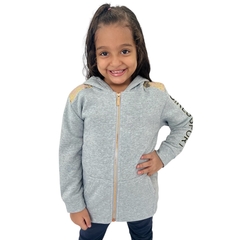 Blusa De Frio Casaco Infantil Menina Ziper Capuz Olyns na internet