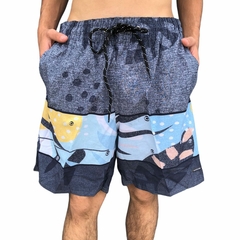 Bermuda Mauricinho Elastano Shorts Moda Praia Gangster - ANJ MODAS