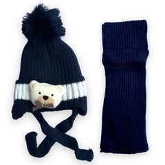 Kit Touca+Cachicol+Infantil Menino Menina Inverno Quentinha