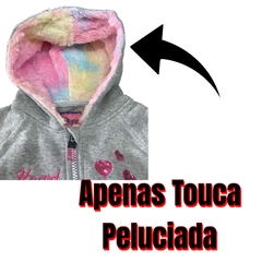 Blusa Casaco Moletom Frio Menina Detalhe Pelucia Estilosa - ANJ MODAS