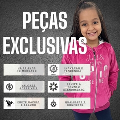 Blusa De Frio infantil Menina Veludo Ziper Capuz Estilosa - loja online