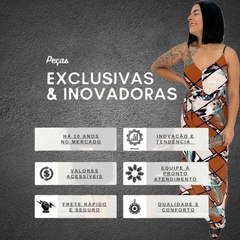 Vestido Estampado Com Bojo Alcinha Com Regulagem Botão Fake - ANJ MODAS