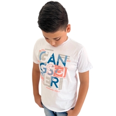 Imagem do Camiseta Menino Juvenil Gola Redonda Estampada Gangster