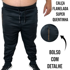 Imagem do Calça Masculina Helanca Plus Size Gangster Importada Flanelada