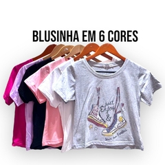 Cropped Camiseta Feminino Tshirt Blusa Estilosa Trabalhada na internet