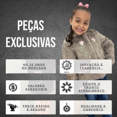 Blusa Casaco De Pelinho Menina Infantil Com Botoes Inverno - ANJ MODAS