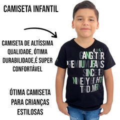 Camiseta Infatil Menino Gangster Gola Redonda Linha Premium na internet