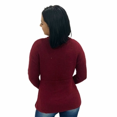 Casaco Feminino Sueter Blusa Lã Transpassado na frente - ANJ MODAS