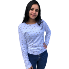 BLUSINHA MANGA LONGA ESTAMPA PANDA