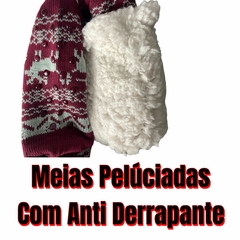 1 Par Meião Carneiro Lã Térmica Grossa Peluciada Interna - comprar online