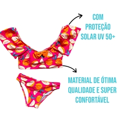 Biquíni Infantil Cropped Menina Praia Piscina Proteção Uv 50 - ANJ MODAS