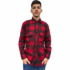 Imagem do Camisa Flanelada Xadrez Masculina Manga Longa Lenhador