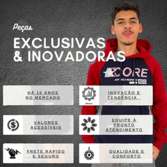 Blusa Moletom Masculina Canguru Touca Flanelada Fechado na internet