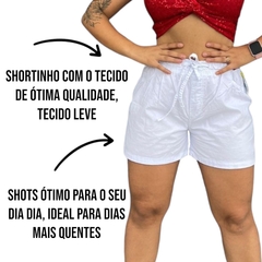 Shorts Feminino Bermuda Branca Jogger Premium Com Elastano na internet