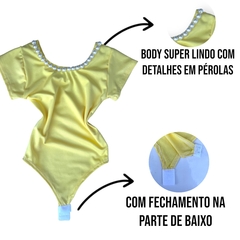 Body Bori Blusinha Infantil Com Manguinha Perola Menina