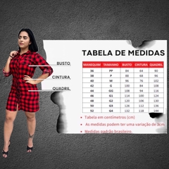 Vestido Xadrez Feminina Estilo Premum Camisão Com Cinto na internet