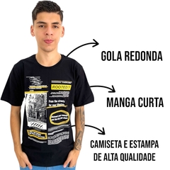 Camiseta Masculina Gola Redonda Overcore Estampada Basica - ANJ MODAS