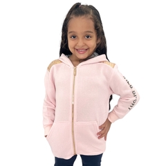 Imagem do Blusa De Frio Casaco Infantil Menina Ziper Capuz Olyns