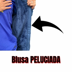 Imagem do Blusa Peluciada De Frio Moletom Masculina Capuz Ziper Cordão