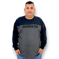 Camiseta Manga Longa Masculina Gangster Original Plus Size