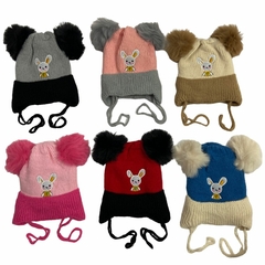 Touca Gorro De Pompom Infantil Criança Frio Coelho na internet