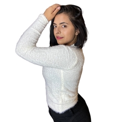 Imagem do Blusa Pelinho Pelo Felpudo Feminino Inverno Frio Cropped