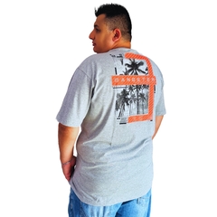 Camiseta Masculina Gangster Moda Plus Size Tamanho Grande - loja online