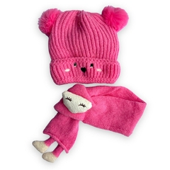 Kit Touca Cachicol Infantil Menino Menina Inverno Quentinho