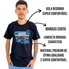 Camiseta Masculina Gola Careca Básica Gangster Manga Curta - loja online