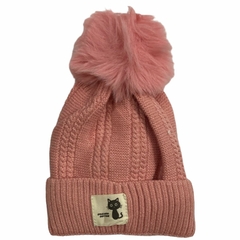 Touca Gorro De Pompom Infantil Criança Frio Gatinho