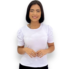 Blusinha Feminina Canelada Longa Manguinha Princesa - comprar online