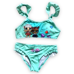 Conjunto Biquíni Cropped Infantil M Praia Lol Juvenil Menina - loja online