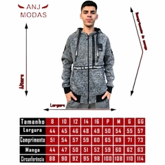 Jaqueta Moletom Masculina Aberta Com Capuz Premium Gangster - ANJ MODAS