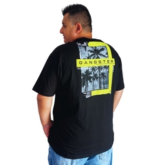 Camiseta Masculina Gangster Moda Plus Size Tamanho Grande - comprar online