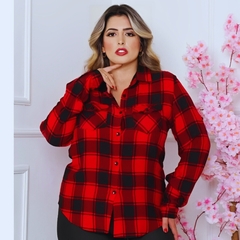 Camisa Xadrez Feminina Plus Size Festa Junina Manga Longa - ANJ MODAS