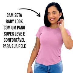 Imagem do Blusa Blusinha Feminina Camiseta Baby Look Camisa Basica Lisa