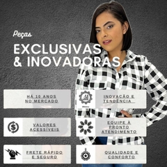 Blusa Camisa Xadrez Feminina Manga Longa Festa Junina - ANJ MODAS