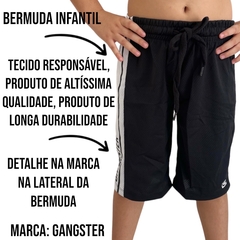 Bermuda Basquete Infantil Gangster Leve Conforto - Treino - ANJ MODAS