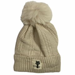 Touca Gorro De Pompom Infantil Criança Frio Gatinho na internet