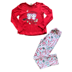 PIJAMA INFANTIL MENINA MANGA LONGA COM CALÇA