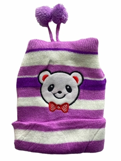 Kit 3 Touca Gorro Pompom Infantil Menina Criança Variada - ANJ MODAS