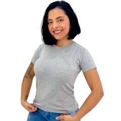 Blusa Blusinha Feminina Camiseta Baby Look Camisa Basica Lisa - comprar online