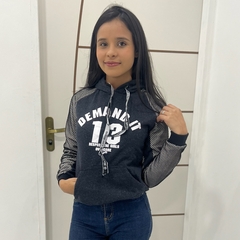 Blusa Moletom Menina Juvenil Fechada C/Touca Frio Flanelada - comprar online